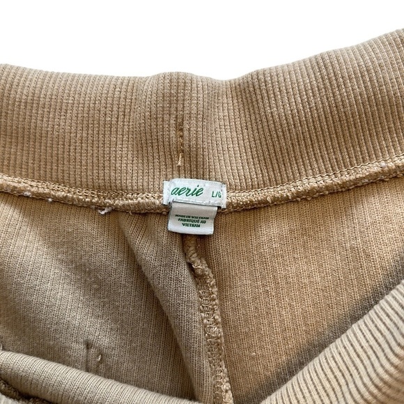 Aerie Love Corded Ribbed Tan Athletic Joggers - Size Large - Picture 4 of 9